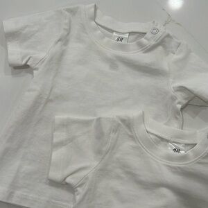 Baby boy H&M white tshirts